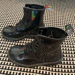 Dr Martens 1460 Rainbow Patent Boots